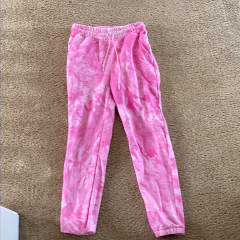 Pink tie dye sweatpants